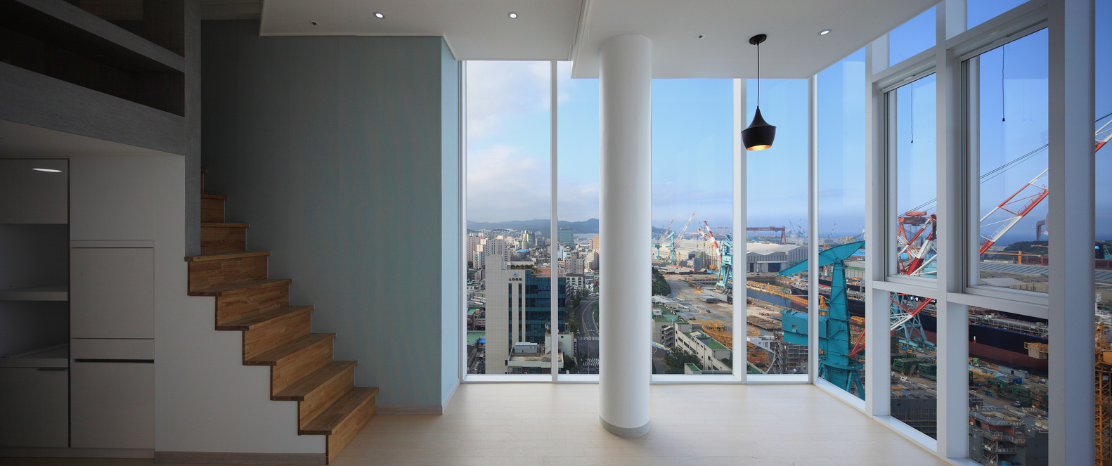 通往天空大海的韩国都市塔高楼---酷图编号1210289