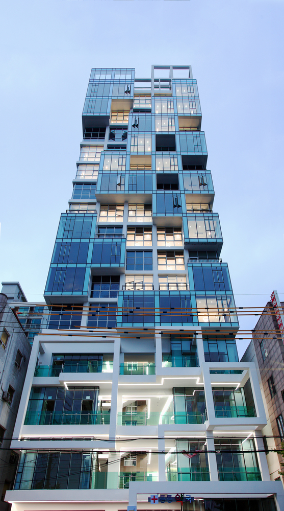 通往天空大海的韩国都市塔高楼---酷图编号1210303