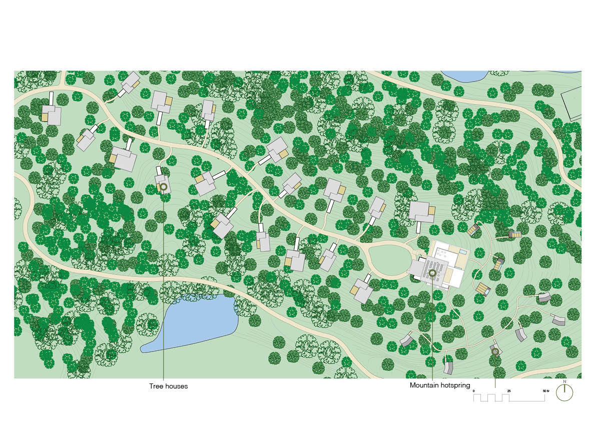 美介山野-木条纹温泉度假村---酷图编号1212300