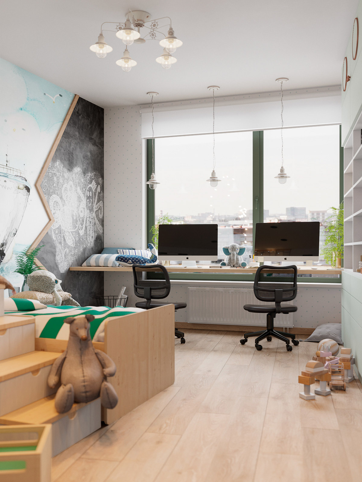 注入花园绿化的纳维亚风格室内设计---酷图编号6