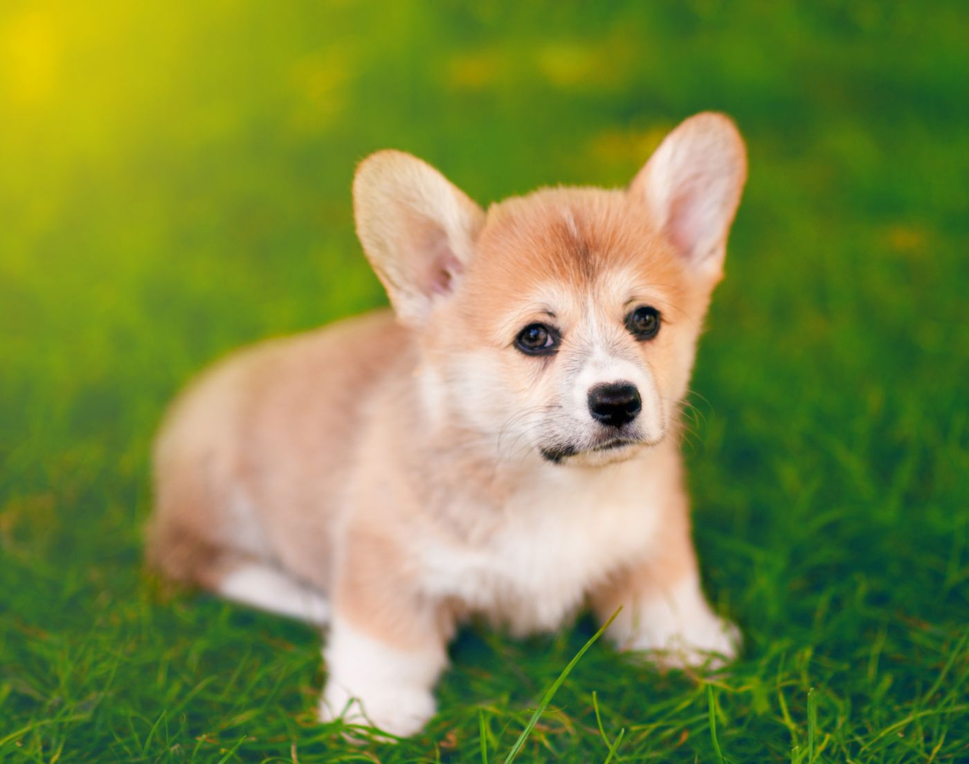 可爱的彭布罗克威尔士柯基犬