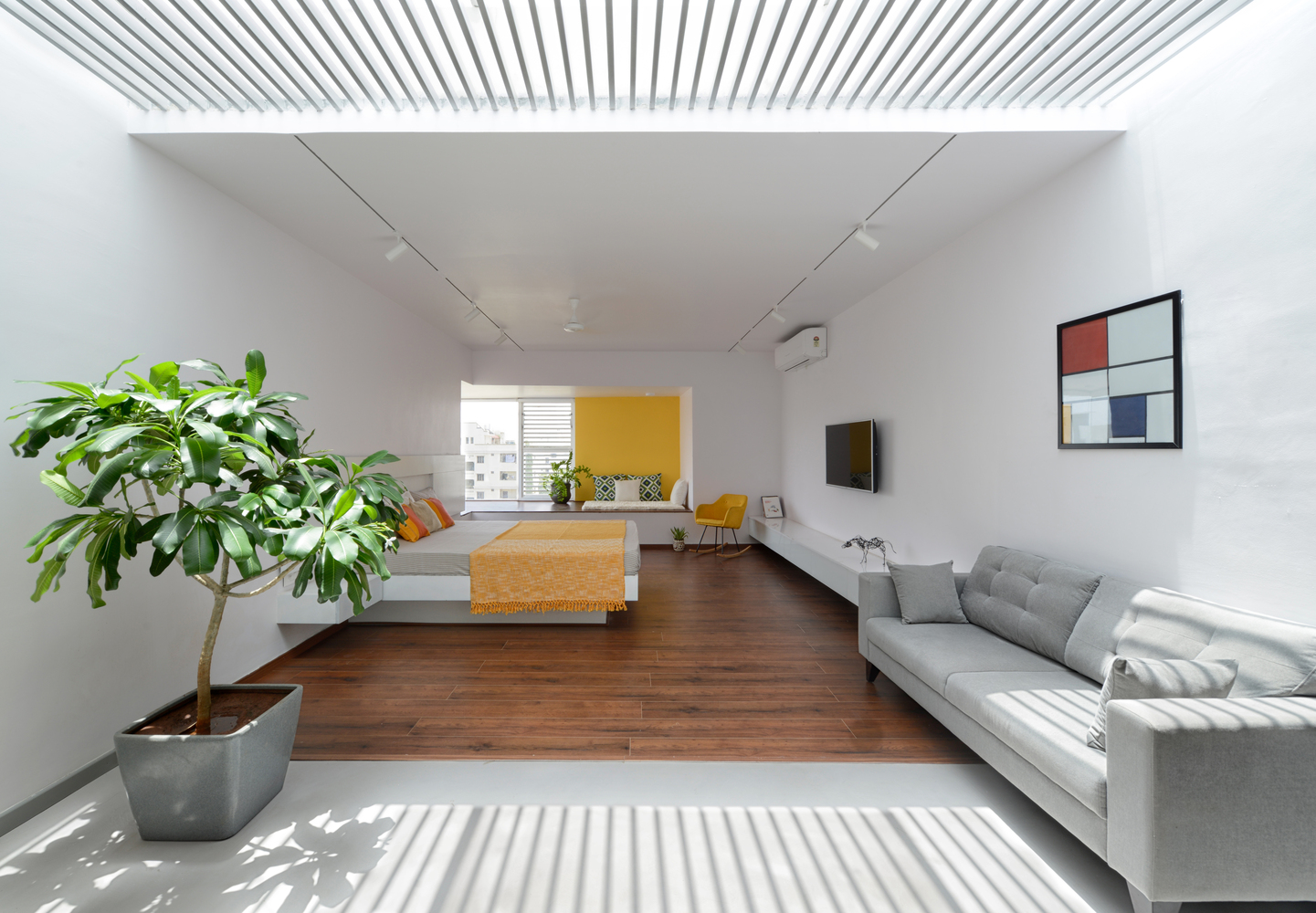 印度Never-Apart-ment黄白立体住宅---酷图编号1219119