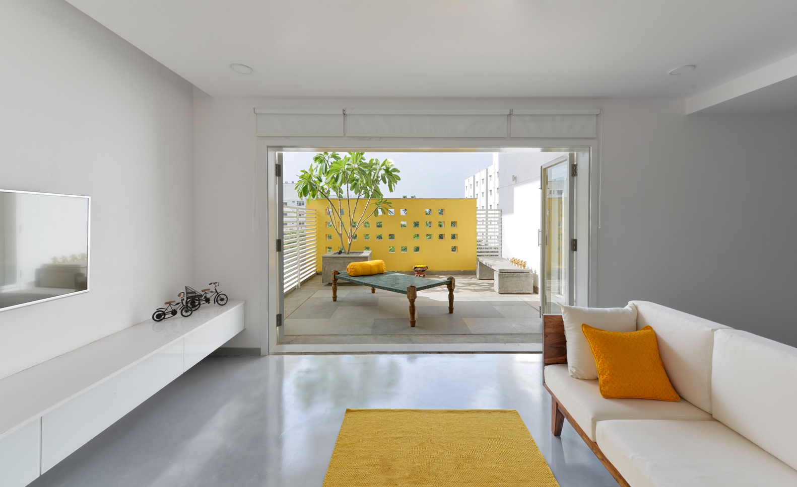 印度Never-Apart-ment黄白立体住宅---酷图编号1219121