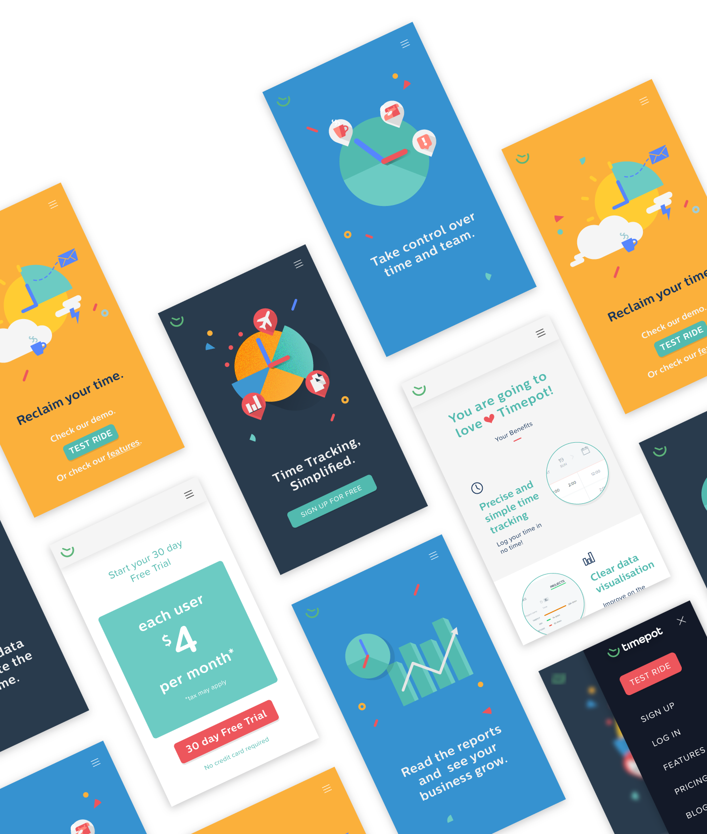 Timepot员工时间跟踪系统网页设计---酷图编号21