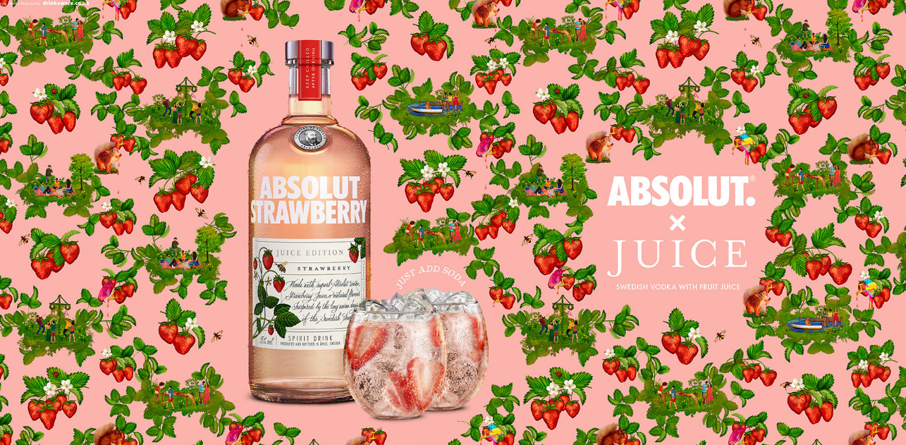 瑞典Absolut Juice伏特加的全新设计-结合草莓和苹果的新精神---酷图编号3
