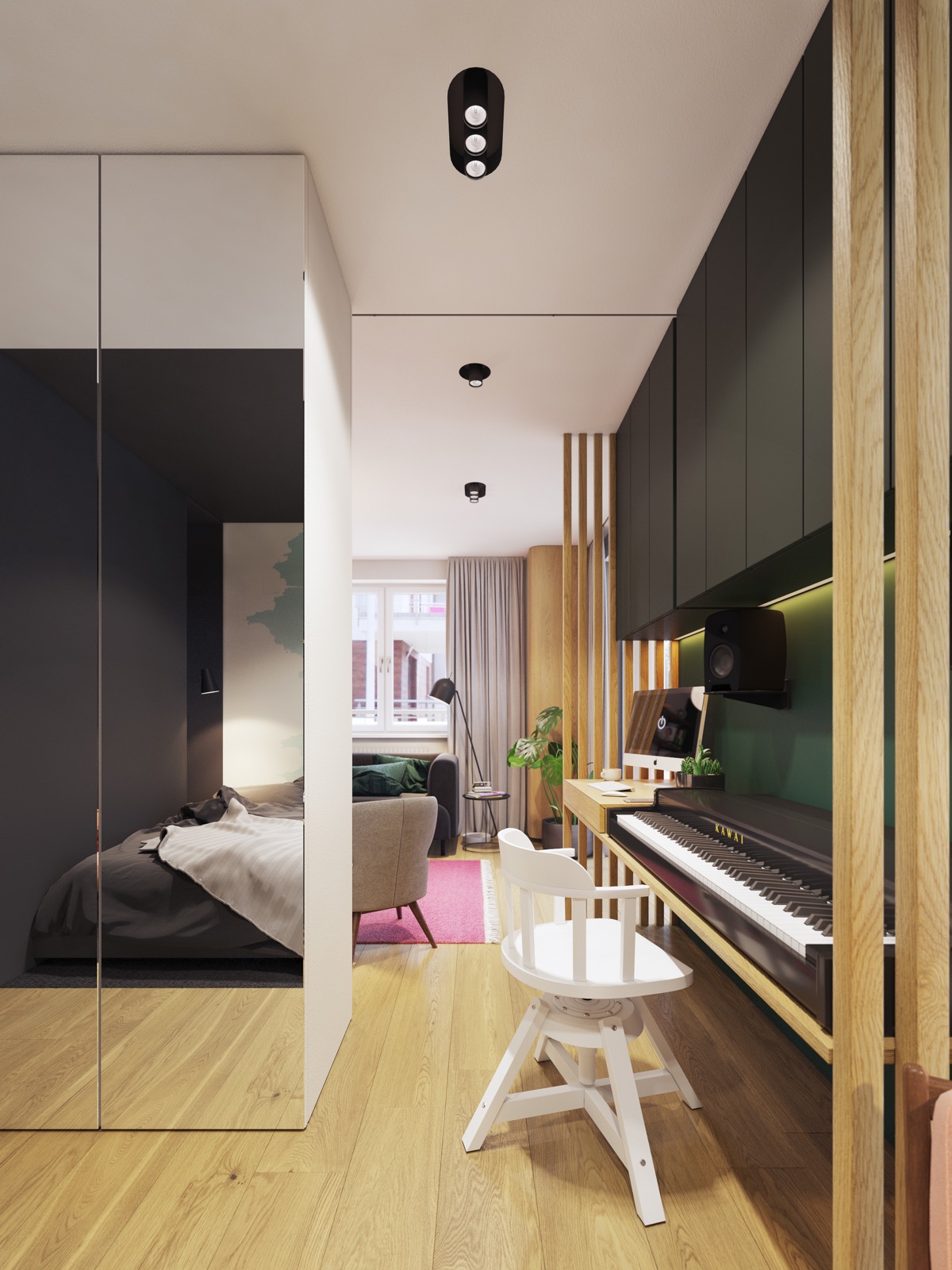 融合了个性与极简主义色彩的紧凑型公寓---酷图编号1231566