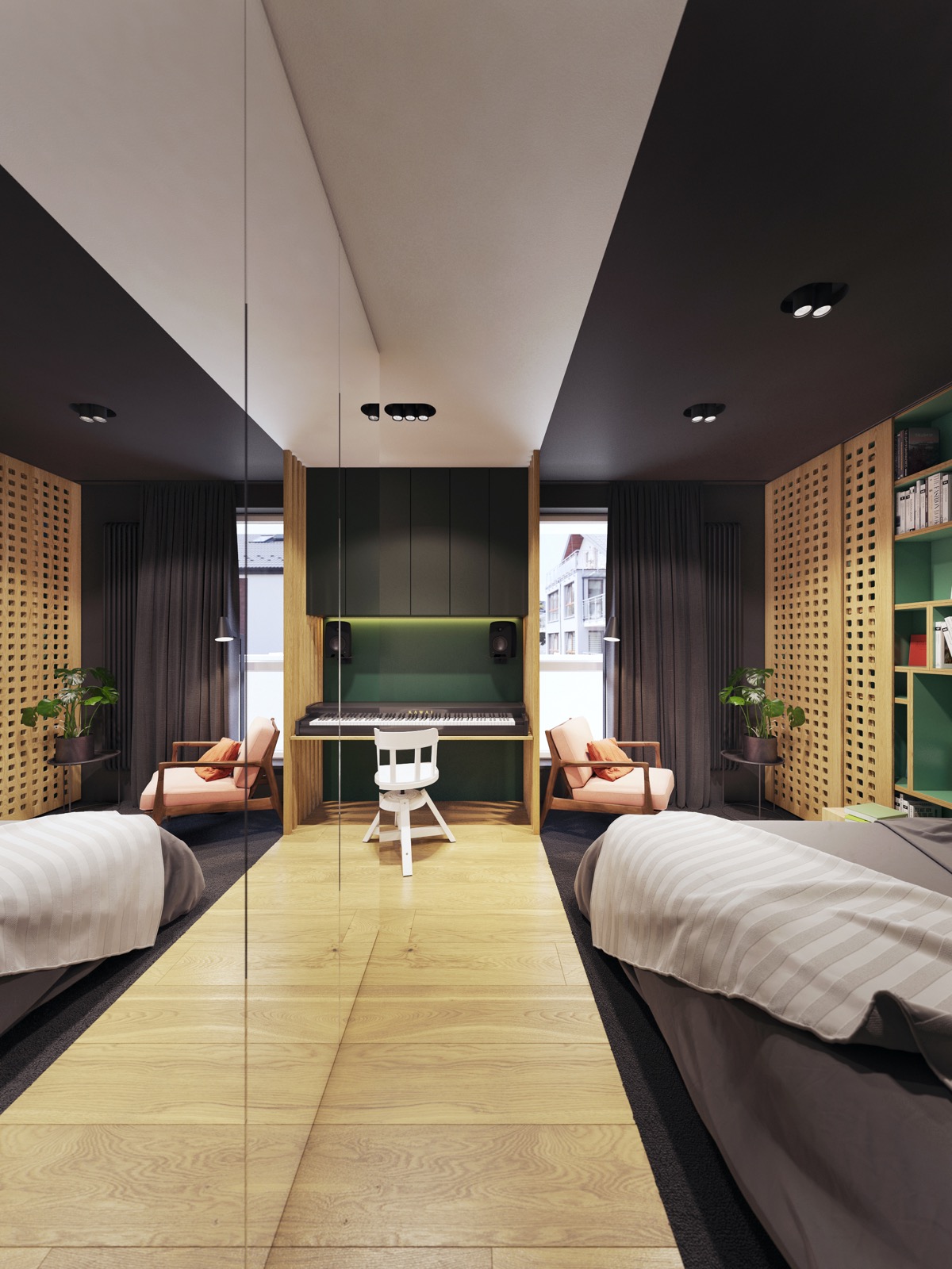 融合了个性与极简主义色彩的紧凑型公寓---酷图编号1231570