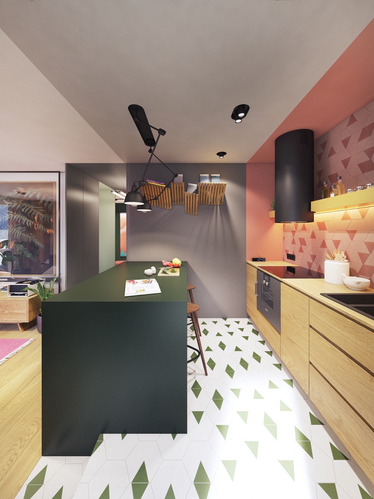 融合了个性与极简主义色彩的紧凑型公寓---酷图编号1231576