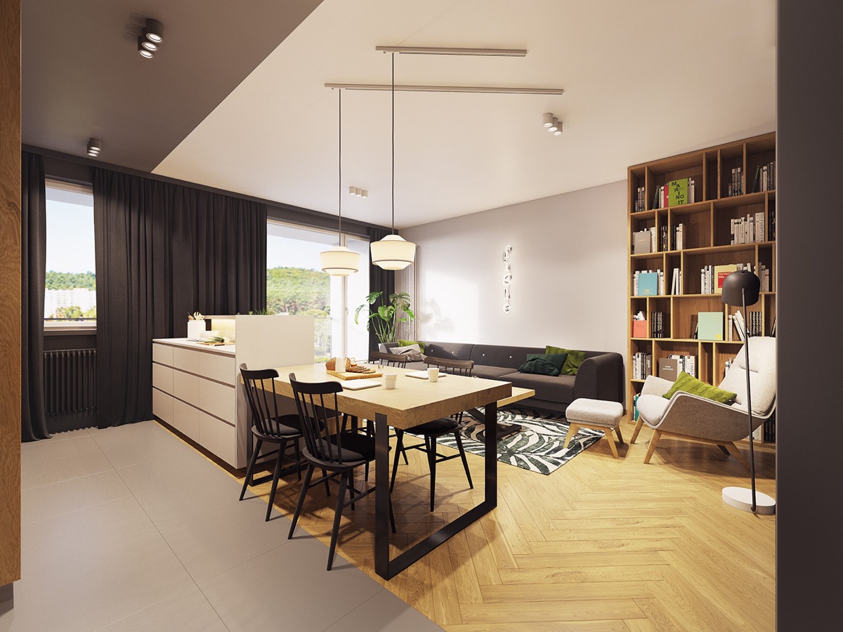 融合了个性与极简主义色彩的紧凑型公寓---酷图编号1231586