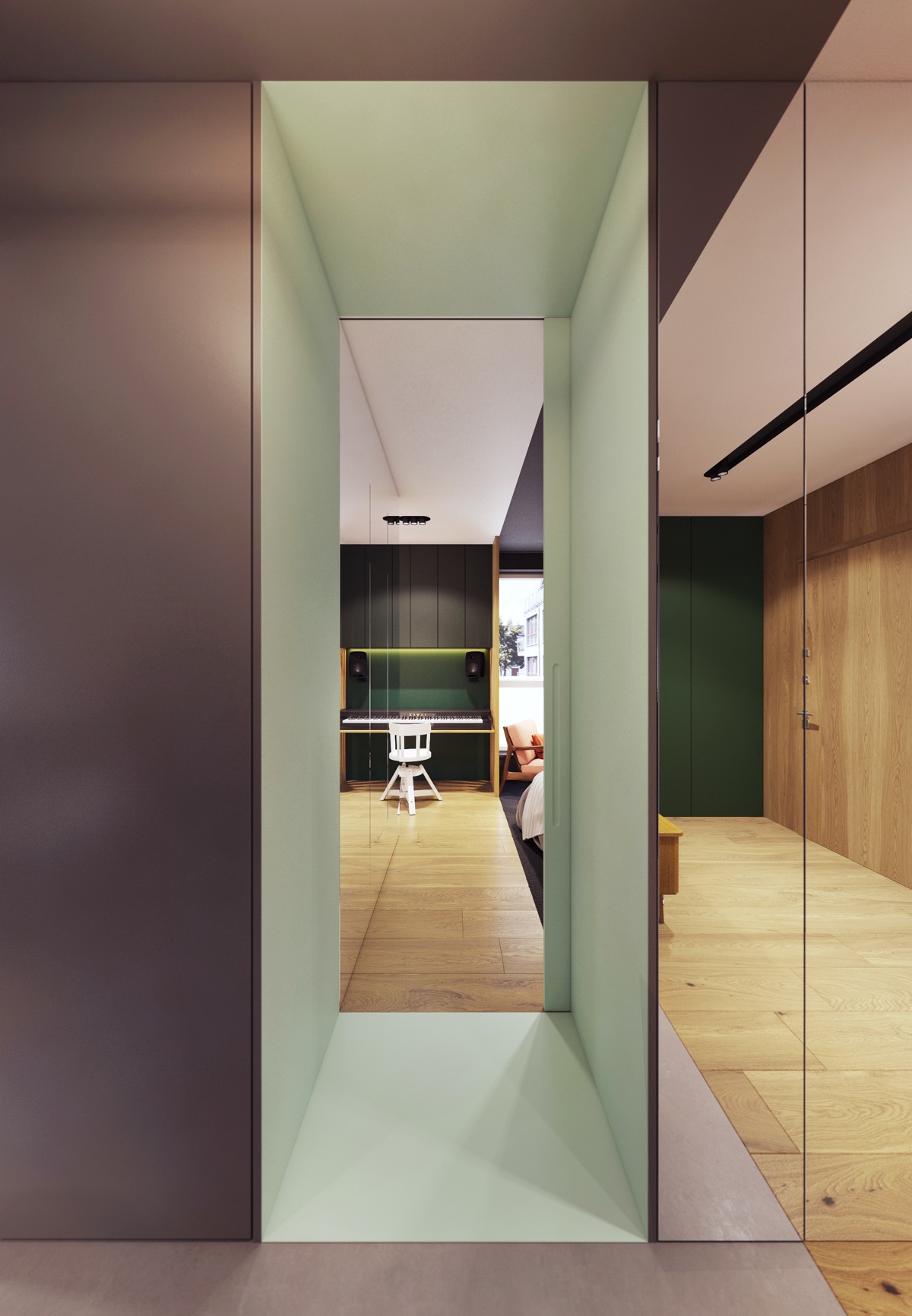 融合了个性与极简主义色彩的紧凑型公寓---酷图编号1231589