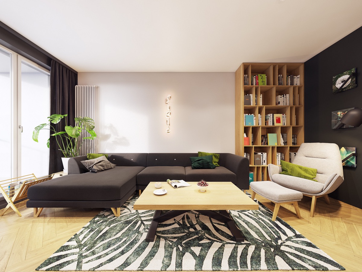 融合了个性与极简主义色彩的紧凑型公寓---酷图编号1231593