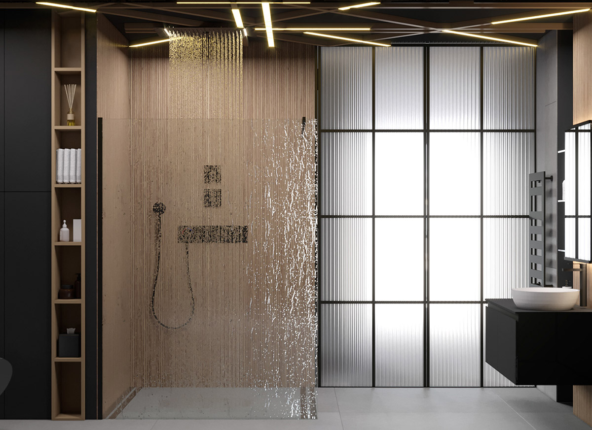 精致垂直灰色调装饰和独特照明方案的公寓---酷图编号18