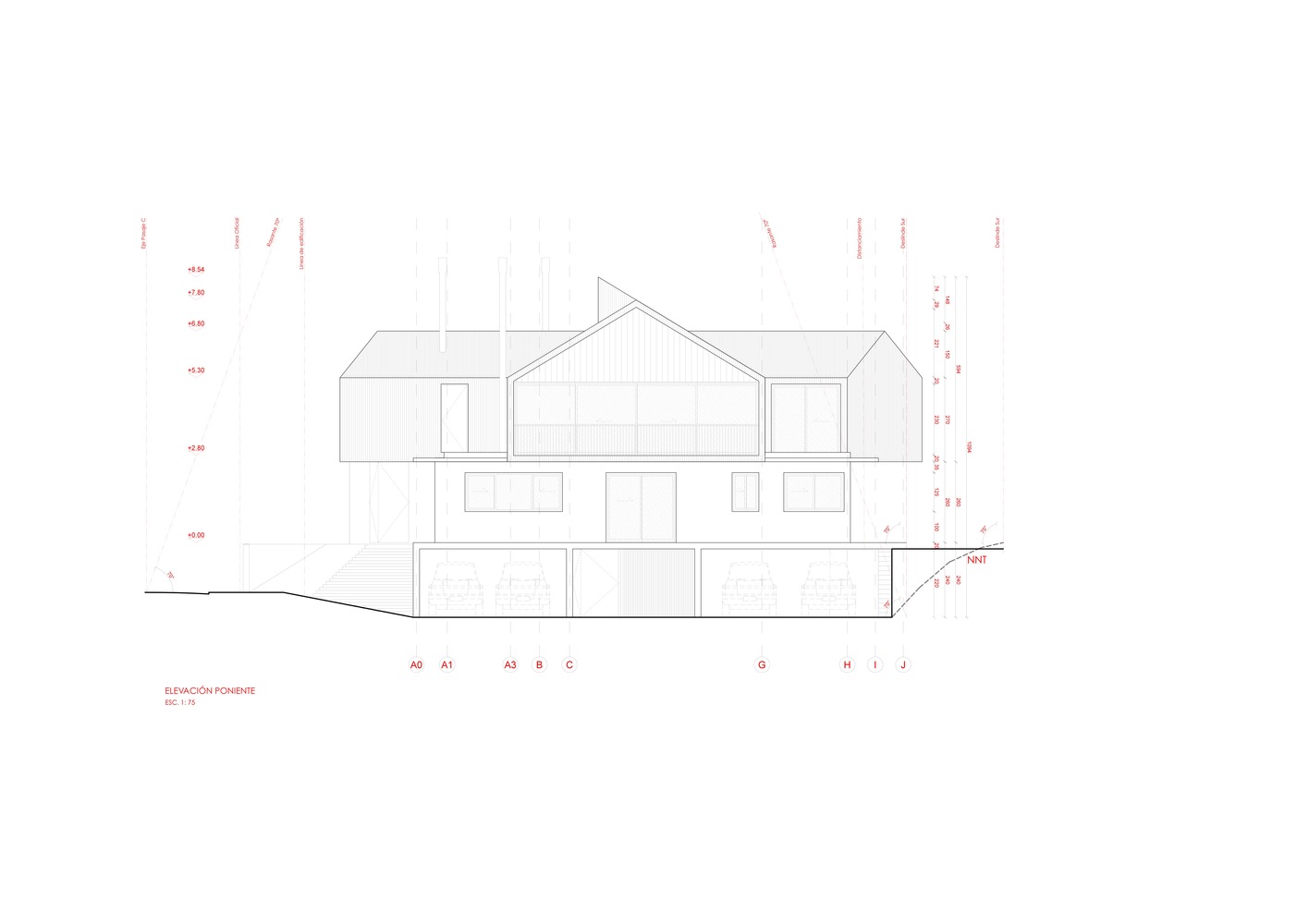 558平米十字交叉平面住宅---酷图编号1232144