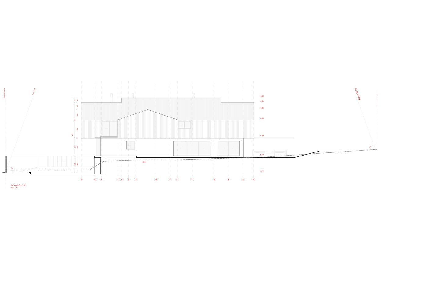 558平米十字交叉平面住宅---酷图编号1232147