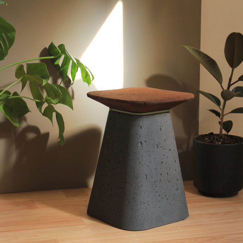 XavierLoránd采用废料和混凝土为Nero家具设计的混合咖啡桌---酷图编号1