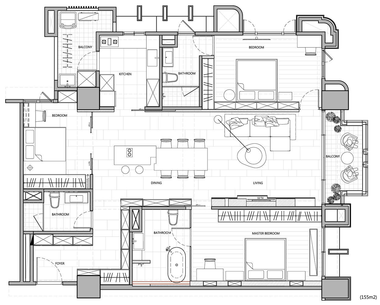 台湾155平米的质雕时光桃园私宅---酷图编号1236677