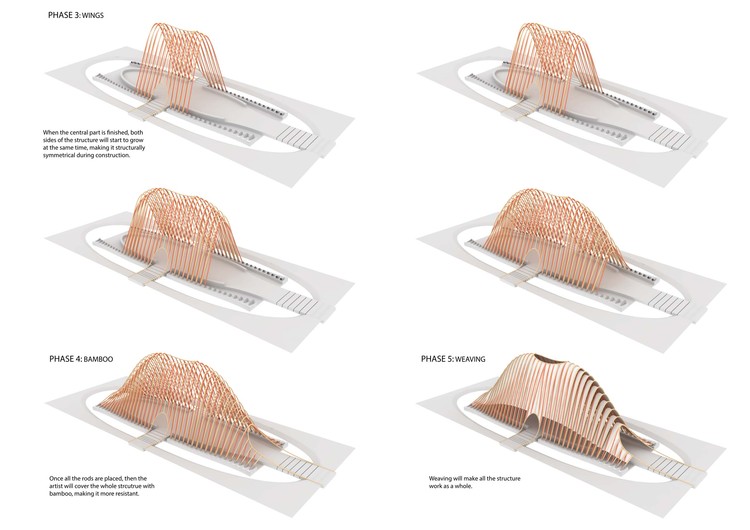 台湾1570平米的交叉弯曲竹编迹馆---酷图编号1237874