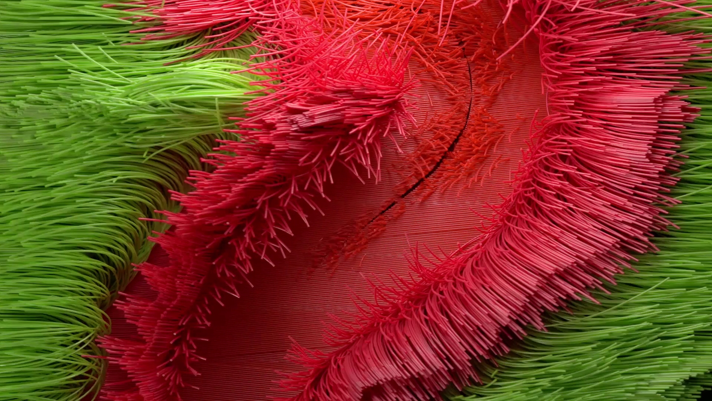 BBC2 channel ident针织线纹理渲染图片