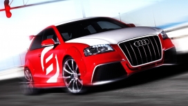 高清晰红白奥迪A3汽车壁纸