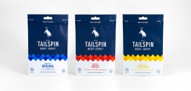 一个清爽的TAILSPIN会干包装-精心制作的排版和颜色，采用更微妙的方法，让这种生涩的包装脱颖而出