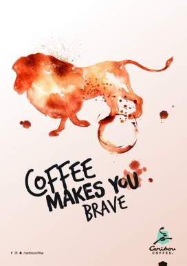 咖啡使你更强壮-Caribou Coffee咖啡平面广告