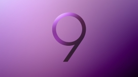 高清晰三星盖世手机桌面紫色数字9壁纸