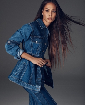 高调风格的牛仔布时装秀-ELLE美国2018年4月