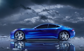 高清晰蓝色28轿跑车壁纸