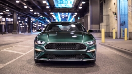 高清晰蓝色福特野马bullitt汽车壁纸