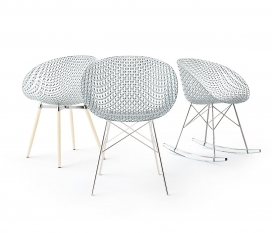 Tokujin Yoshioka为Kartell展示的透明3D打印MATRIX椅子