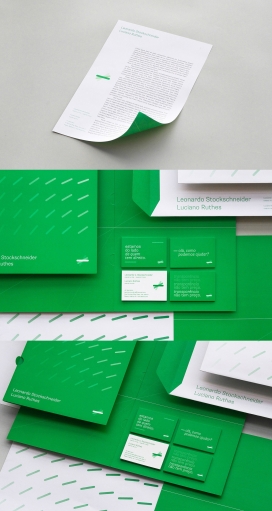 Leonardo Stockschneider绿色风格律师宣传册手册