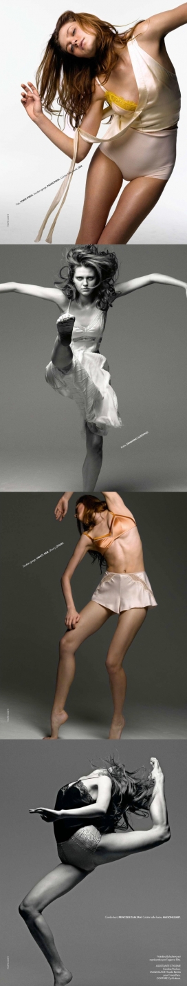 长长而干净的舞蹈线条-ELLE杂志