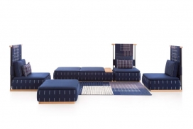 Neri＆Hu为Gan设计模块化地毯，屏风和沙发系列