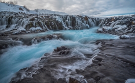 高清晰蓝色瀑布壁纸