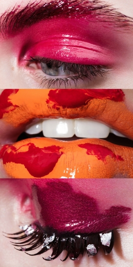 Modisch Magazine-嘴唇姐妹浓妆写真