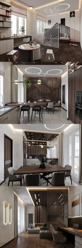 豪华木板墙室内设计