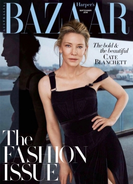 大胆美丽的凯特・布兰切特-墨色现代极简主义时装秀-Harper Bazaar澳大利亚