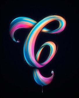 36 days of type-彩色英文字母设计