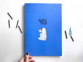 Black & Blue-黑蓝插图诗