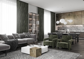 有丛林健身房卧室的豪华家-绚丽的色彩和华丽的装饰