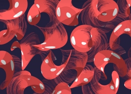 XX17 Fall Patterns-三维数字空间传统几何图案插画设计