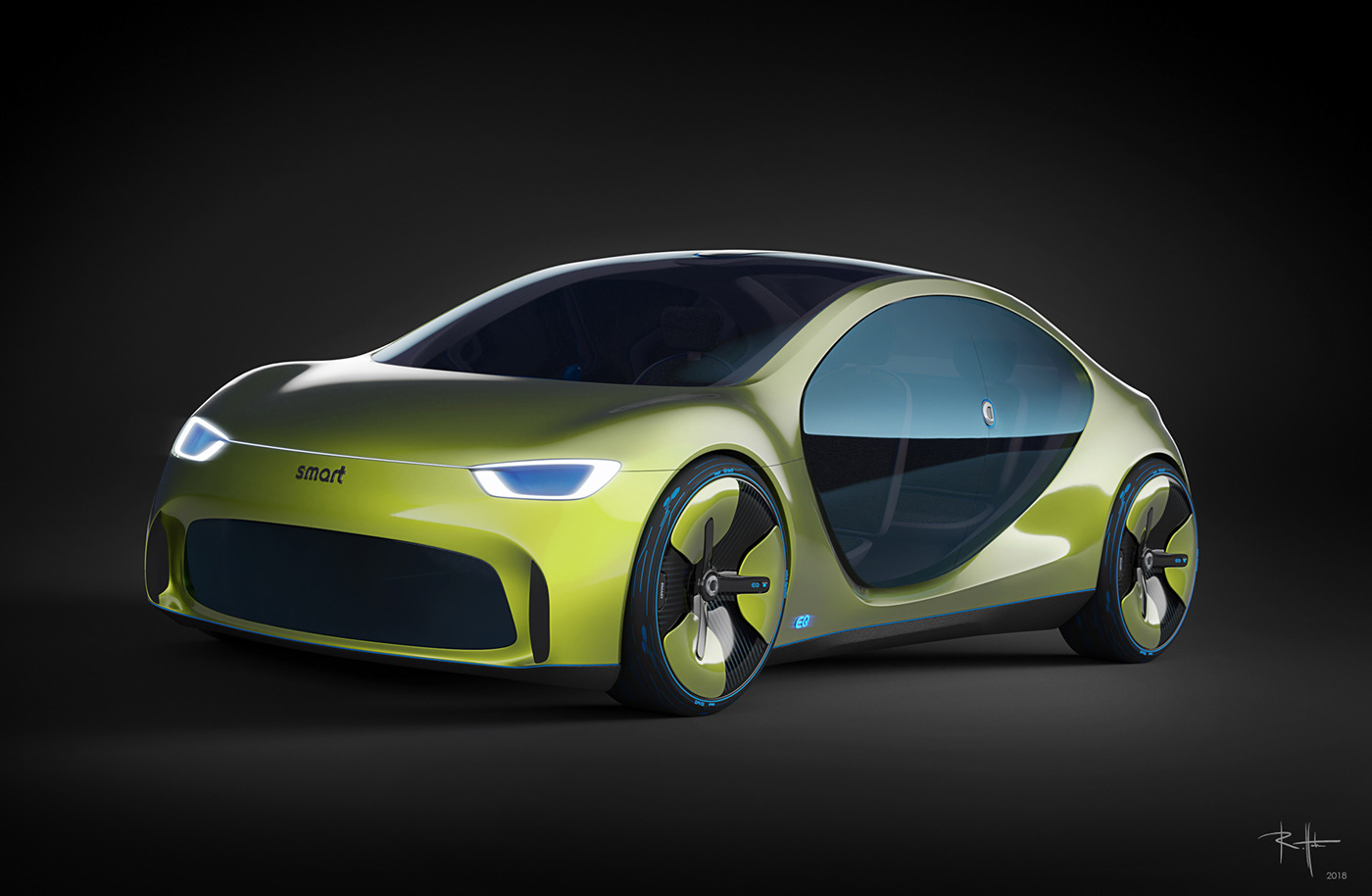 smart eq4-迷你电动轿车