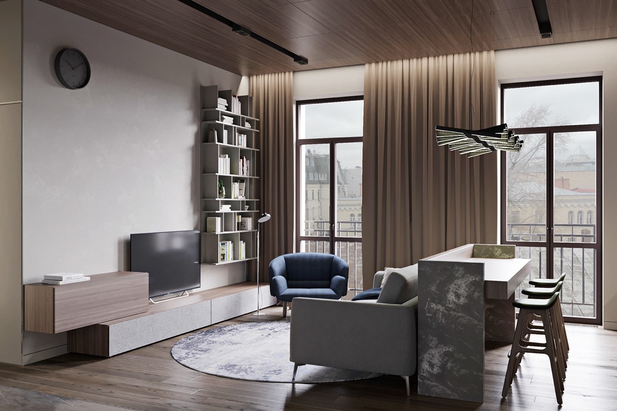 3个华丽的蓝色与灰色装饰---酷图编号31