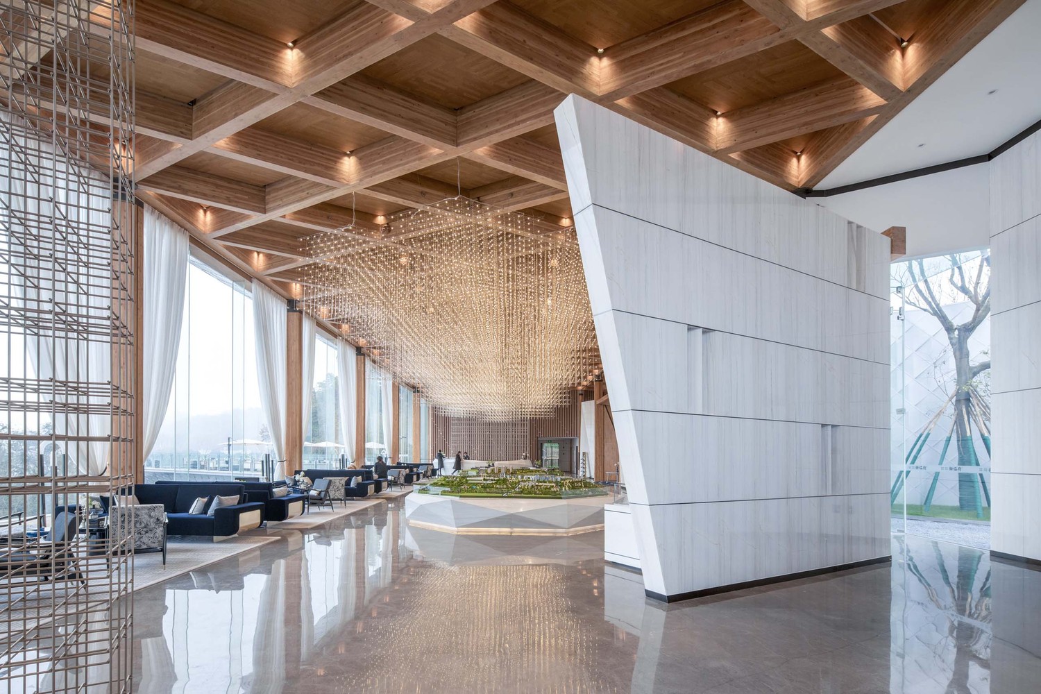 重庆1640平米的华宇两江御临府艺术中心建筑---酷图编号1254597