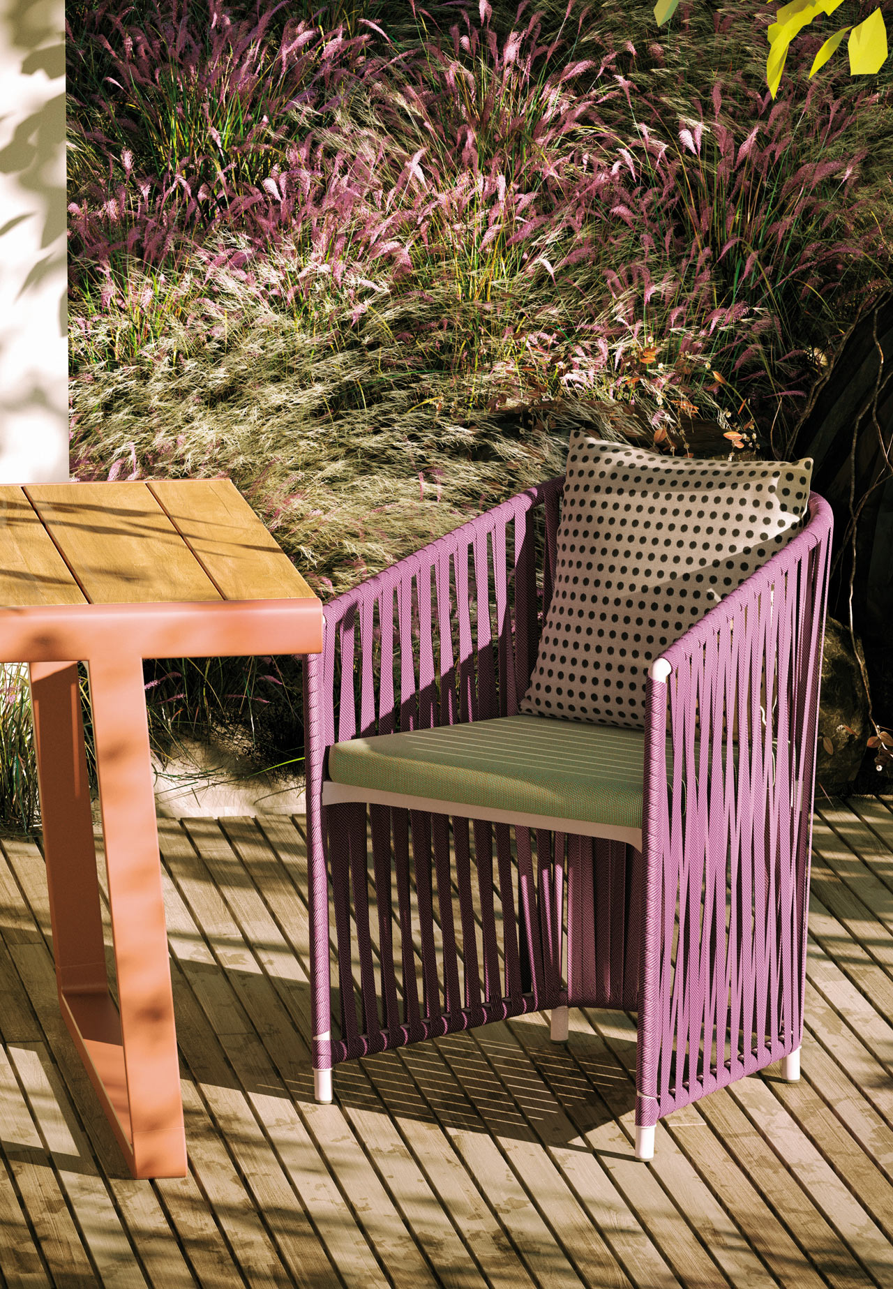 柔软的Bitta户外家具系列-曲线设计和新饰面的新系列---酷图编号1256103