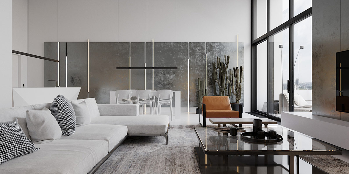 使用橙色和蓝色设计的室内设计-帮助您使用互补色装饰温馨的家---酷图编号1256712