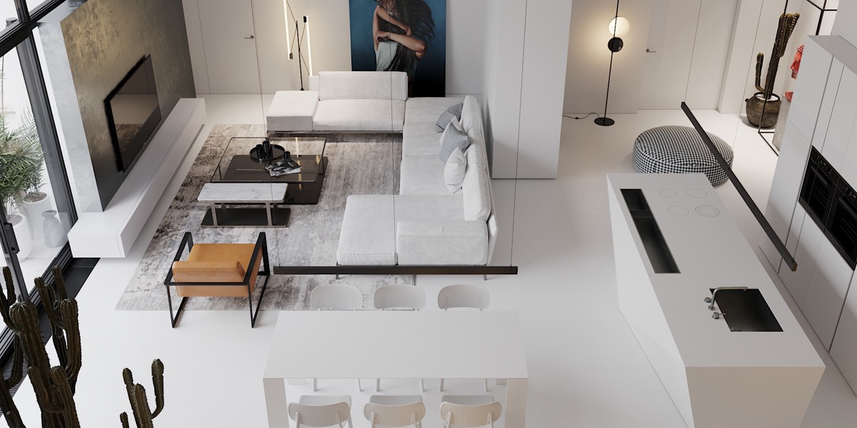 使用橙色和蓝色设计的室内设计-帮助您使用互补色装饰温馨的家---酷图编号1256718