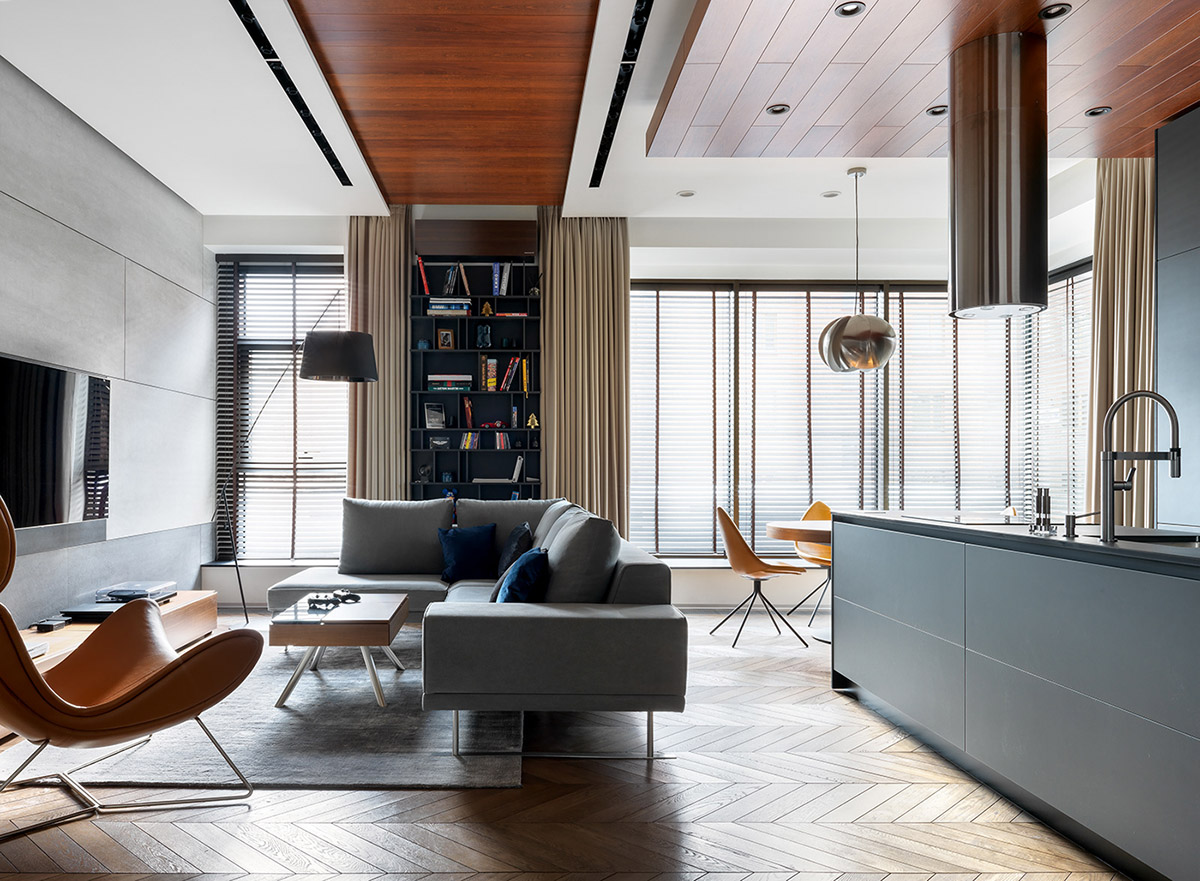 三居室中式风格橙色客厅沙发装修效果图- 中国风