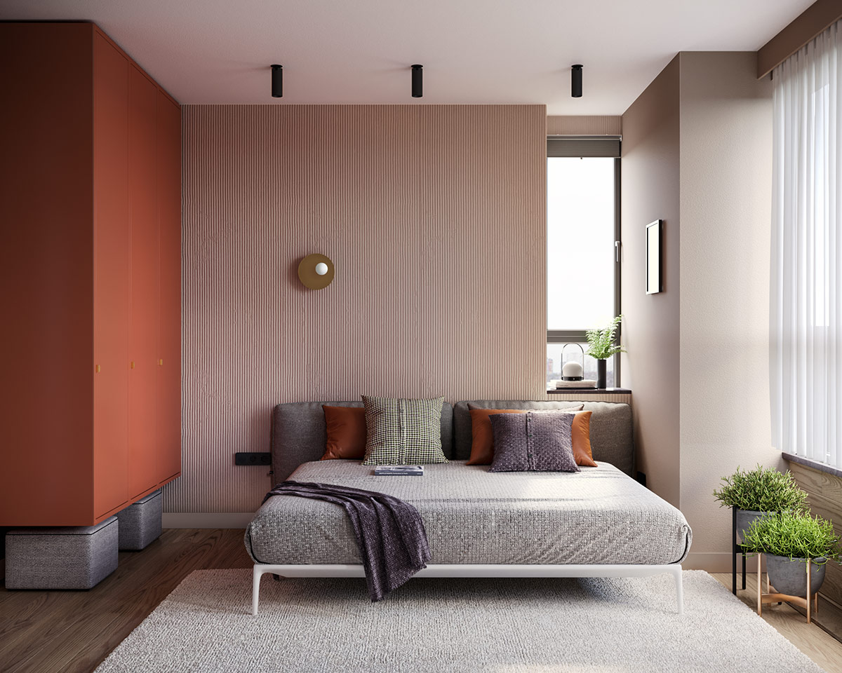 使用橙色和蓝色设计的室内设计-帮助您使用互补色装饰温馨的家---酷图编号1256750