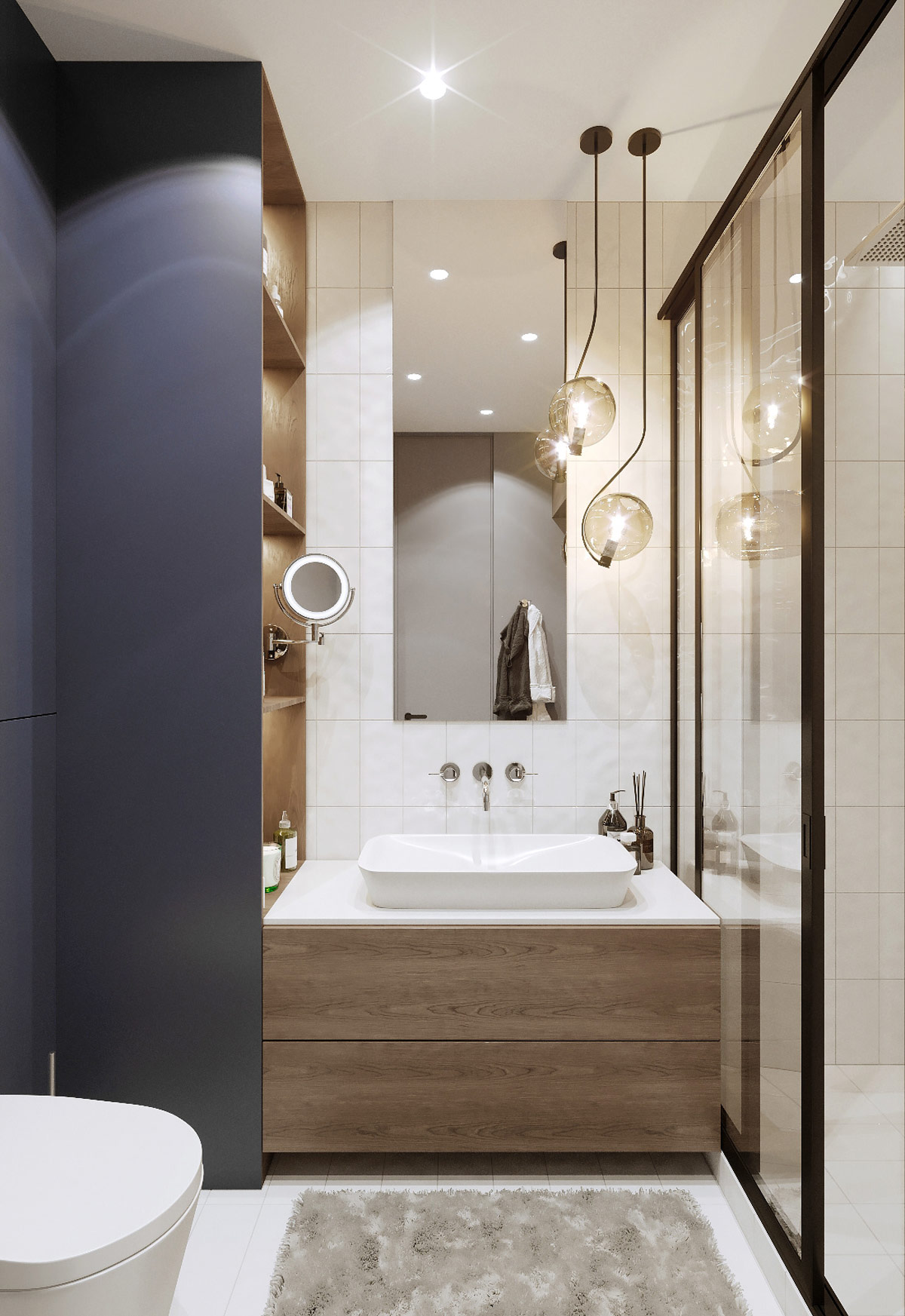 配有蓝色粉红色和金色装饰的一流家庭住宅---酷图编号27